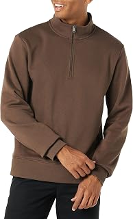 Amazon Essentials Men's Fleece Long Sleeve One Quarter Zip Sweatshirt