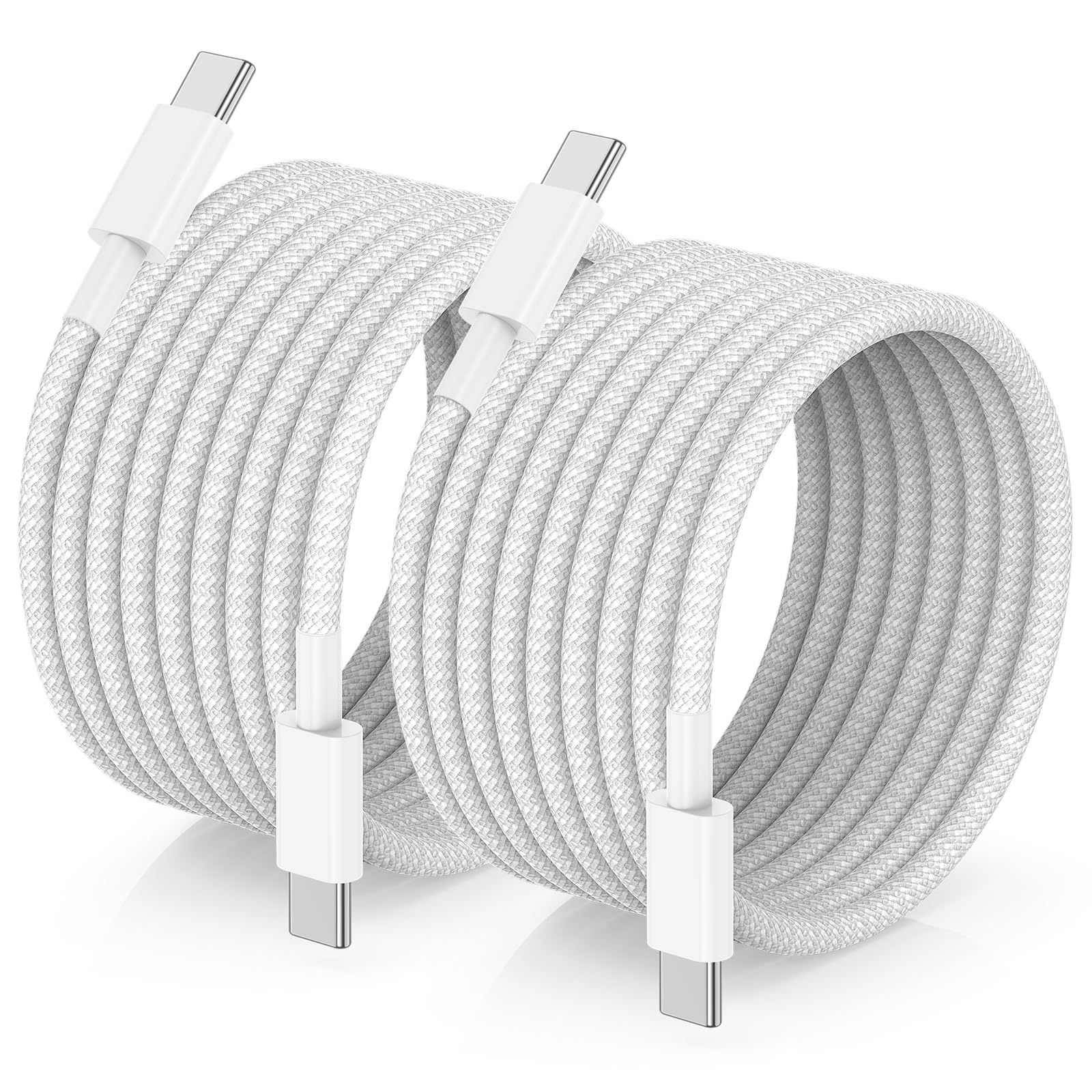 10 ft USB C Cable Fast Charging, 2Pack 60W Long Type C Cable, Braided USB C Cabl