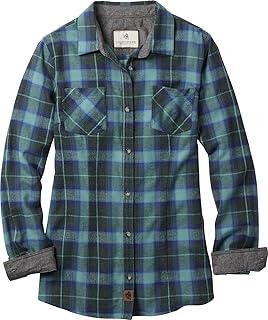 Legendary Whitetails Womens Cottage Escape Flannel Long Sleeve Plaid and Solid Color Clothes for Women, Fitted Button Down