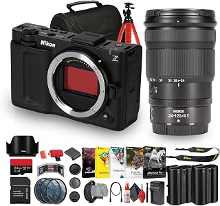 Nikon ZR 6K Full-Frame Cinema Camera with NIKKOR Z 24-120mm Lens Bundle | For Film & Creative Production | 6K60 RAW | 15 + Stops DR | 7.5-Stop IBIS | 64GB Memory Card + More