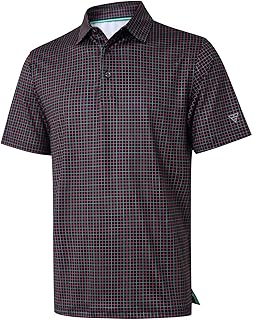 MAELREG Golf Shirts for Men Short Sleeve Print Collared Mens Polo Shirt