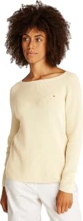 Tommy Hilfiger Co Cardi Fine GG LS Boat-nk Swt Ww0ww44975 Women's Pullover Sweater (Pack of 1)