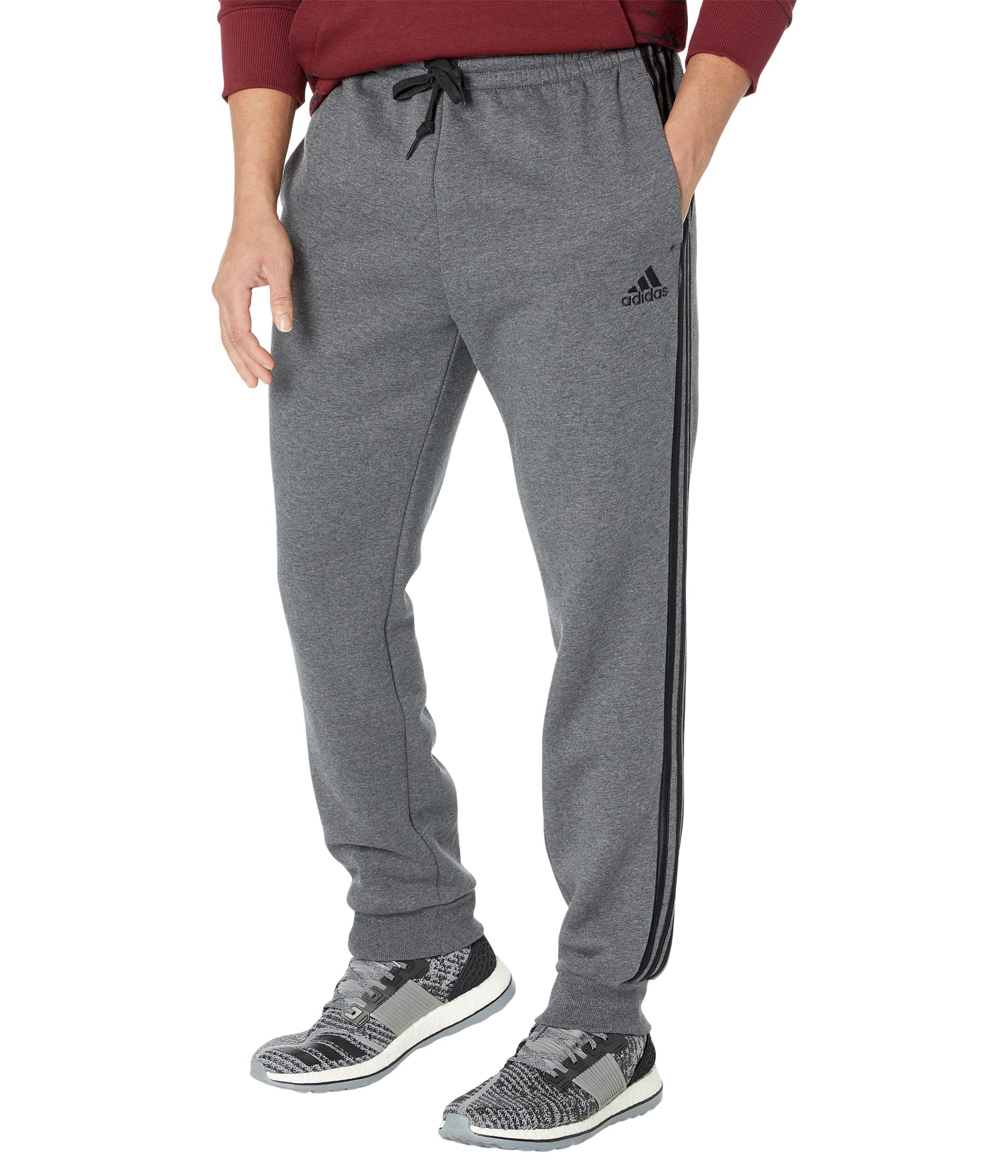 Adidas - Essentials French Terry Tapered Elastic Cuff 3-Stripes Men's Trousers