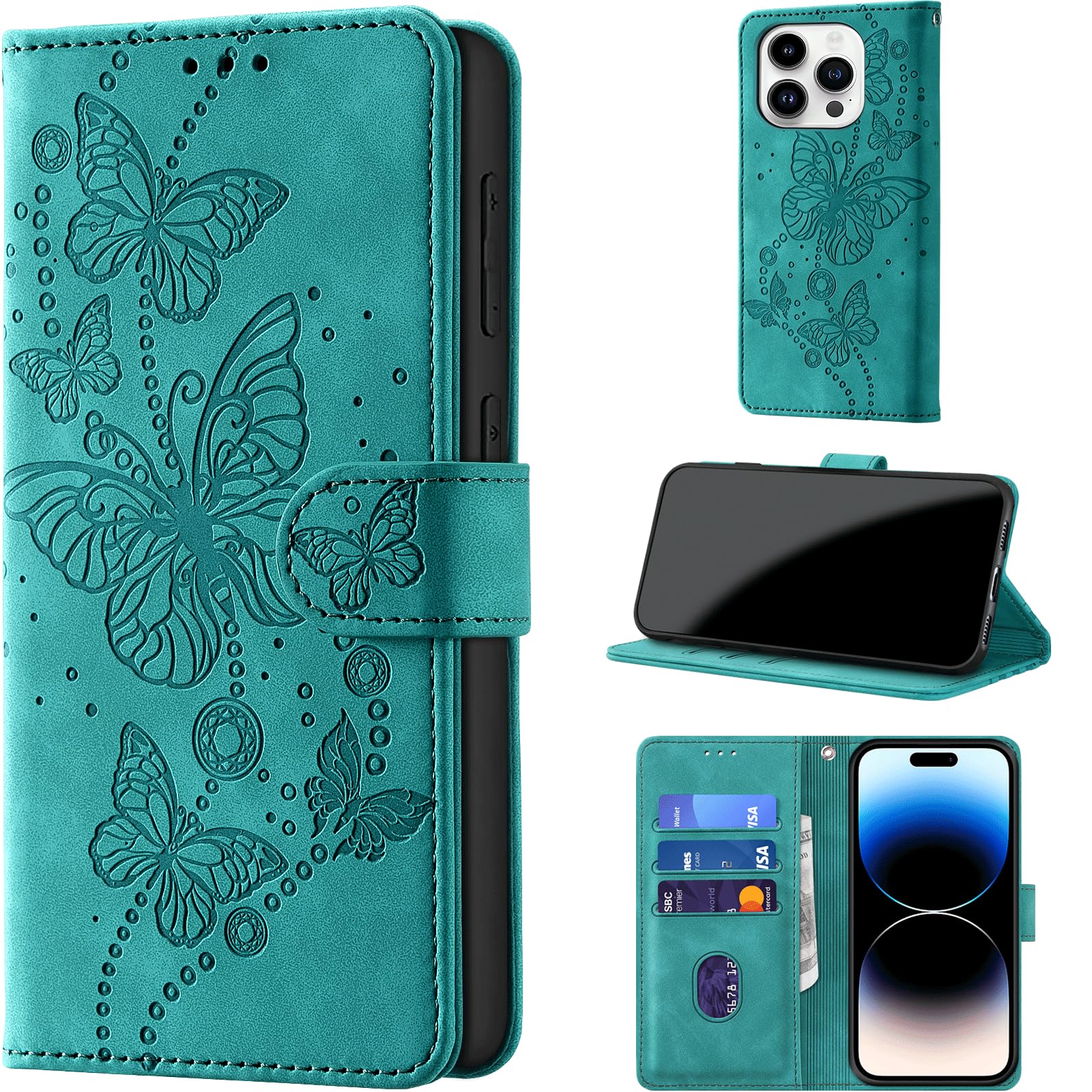Case for iPhone 14 Pro 6.1 Inch, Turquoise