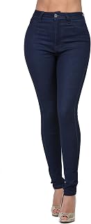 FASHION LOVER Women High Waisted Ripped Distressed Ripped Distressed Denim Jeans Olive Green Mustard Red