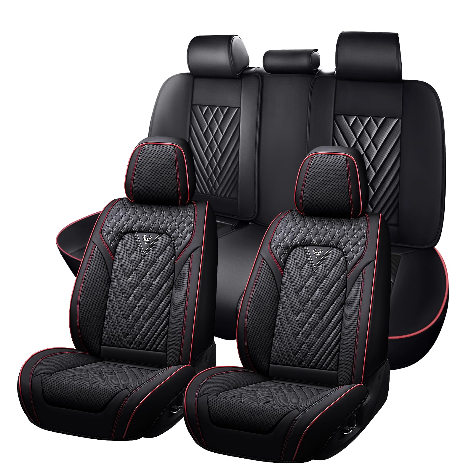 Car Seat Cover for Toyota Tacoma 2000-2025,Premium Nappa Leather Breathable Wate