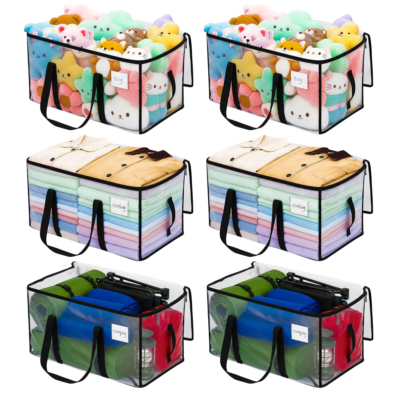 Dntorx 6 Pack 90L Moving Bags Heavy Duty Moving Boxes Dorm Storage Bag | Moving 