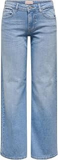 ONLY ONLJUICY Female Wide Leg Jeans High Waist Wide Leg Cut Jeans