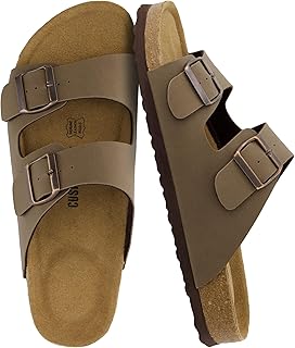 CUSHIONAIRE Men's Lane Cork Footbed Sandals + Comfort