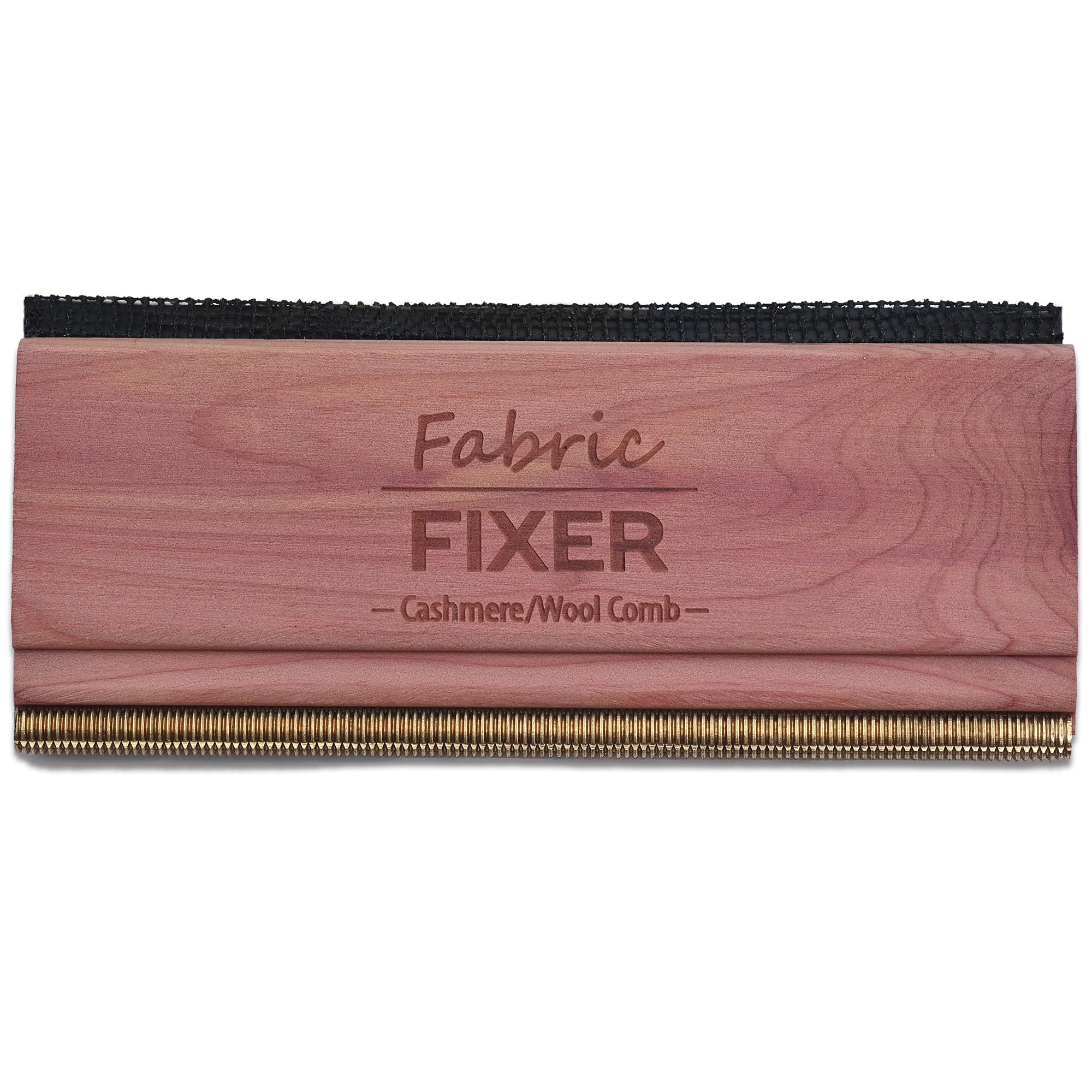 Cashmere Pill Remover Comb with Natural Cedar Wood Handle (Double Edge Design) W