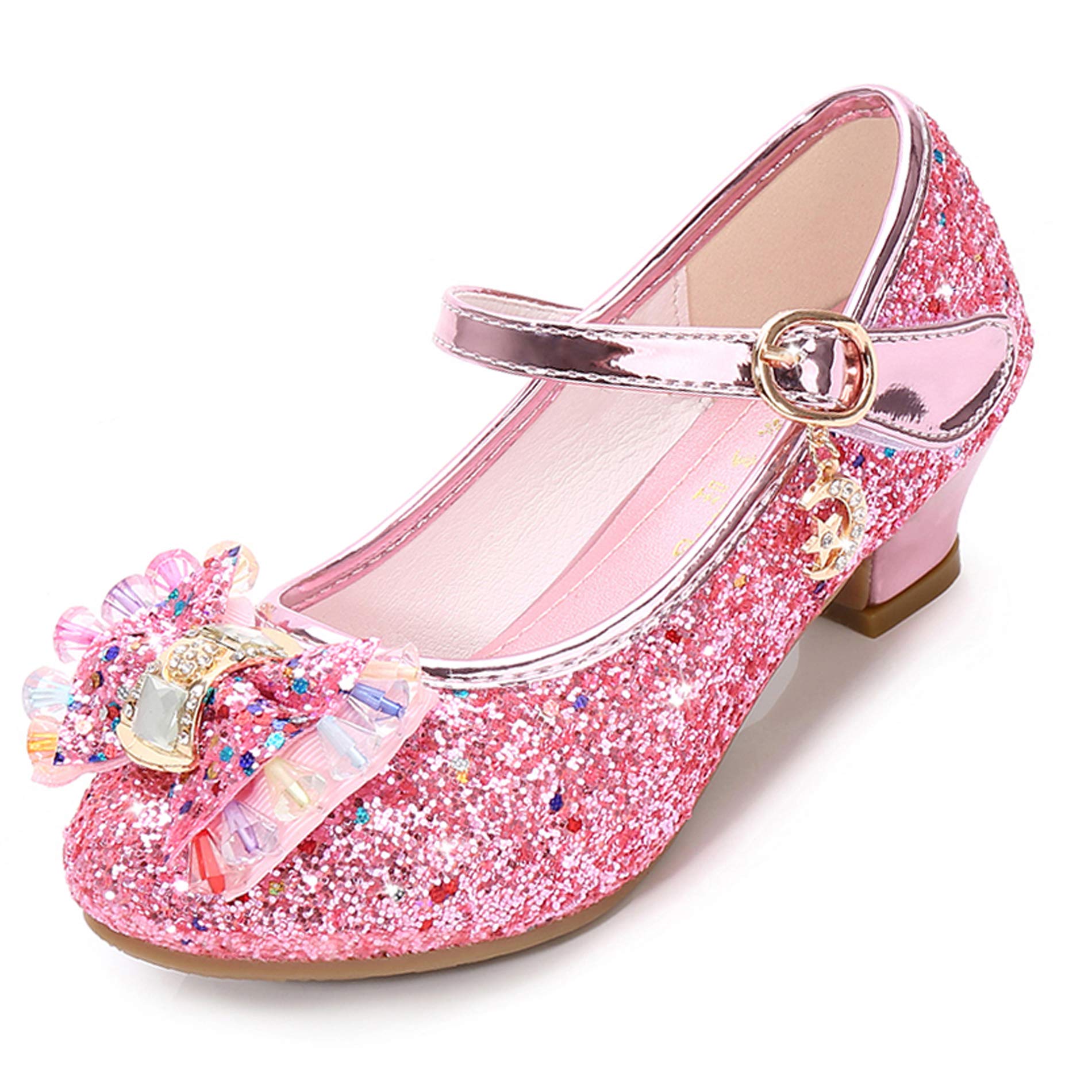 Cadidi Dinos Girls Dress Shoes Wedding Party Heel Mary Jane Princess Flower Shoe