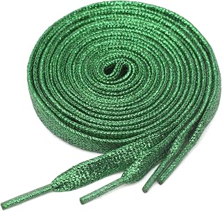 Flat Glitter Metallic Shoe Laces: Shiny Sparkle Shoelaces for Sneakers -1 Pair