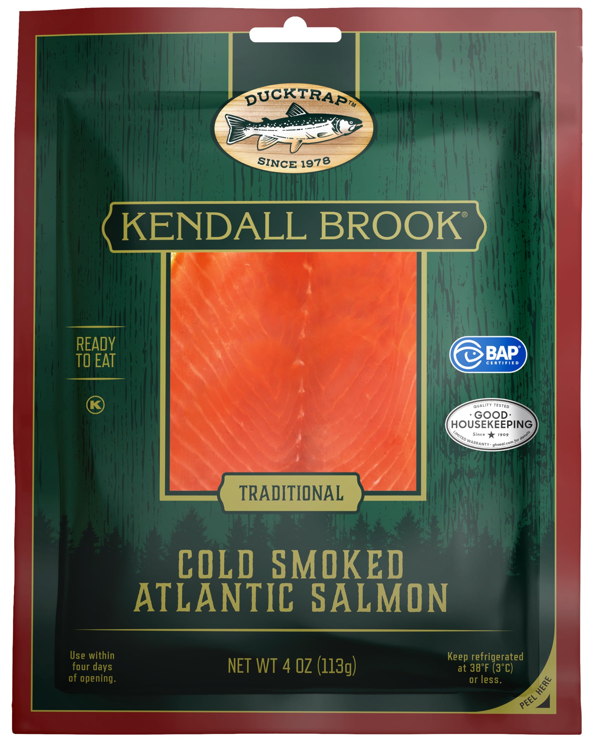 Ducktrap River, Salmon Smoked Kendall Bark, 4 Ounce
