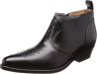 KITAJIMA (Kitajima Shoe Manufacturing) Men's 888 Secret Boots Western 2.4 inches (6 cm) Genuine Leather Made in Japan Short Boots Zipper Men's Height Increase Casual Shoes 888