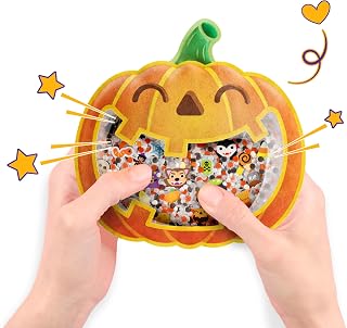 Vango BIZYBOO Pumpkin - Halloween Seek & Find Plush Toy - Ages 2+ | 25+ hidden objects, scavenger hunt activity, screen-free travel toy, boo basket stuffer, quiet independent play