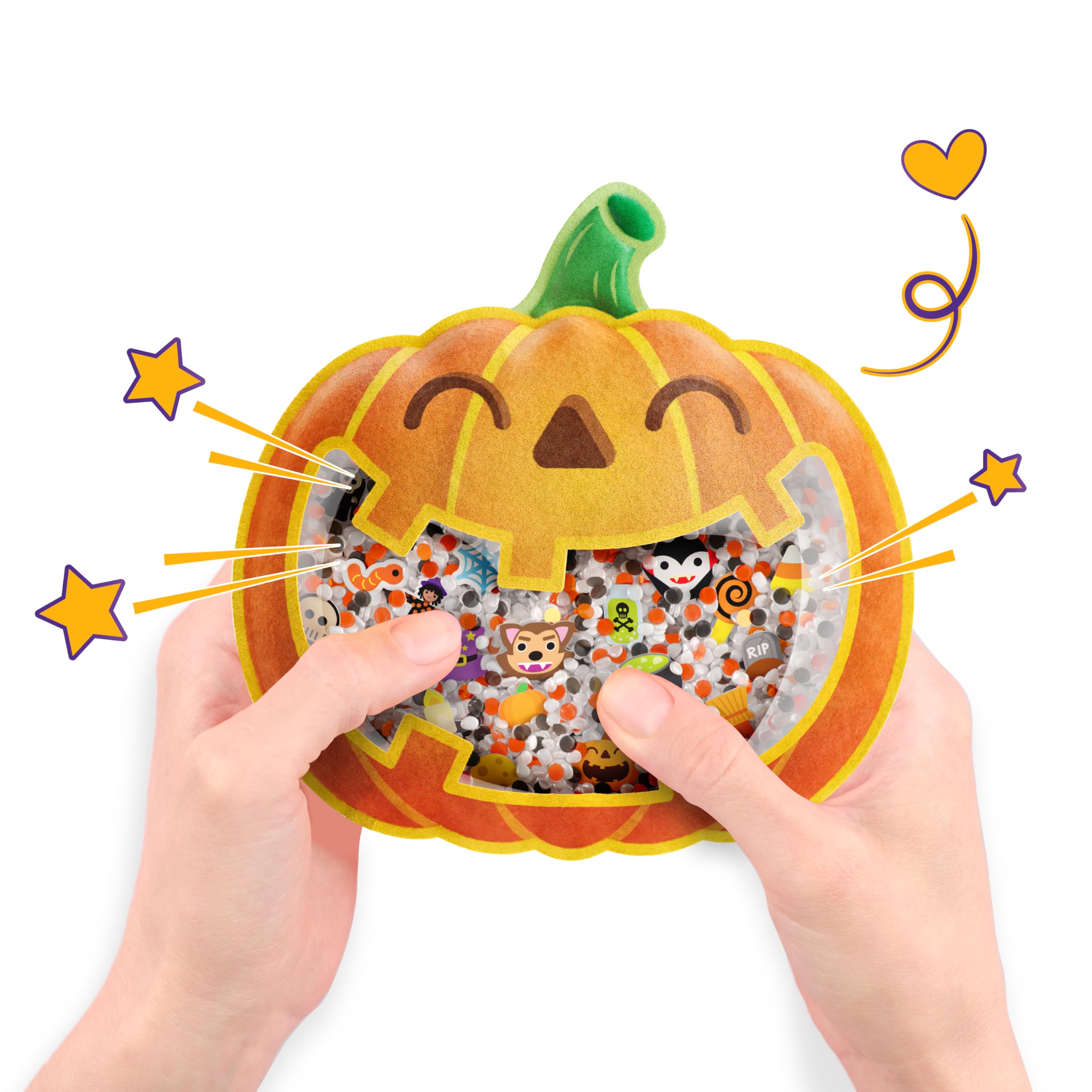 Vango BIZYBOO Pumpkin - Halloween Seek & Find Plush Toy - Ages 2+ | 25+ hidden o