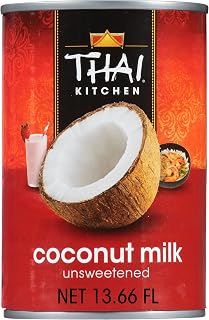 Thai Kitchen, Premium Unsweetened, Coconut Milk, 400ml | Non-Dairy Milk Substitute, For Thai-Style Dishes, Smoothies, Soups, Curries, Desserts, Oatmeal & Coffee, Non GMO