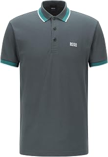 BOSS Men's Square Patch Logo Slim Fit Cotton Polo Shirt Polo Shirt (Pack of 1)