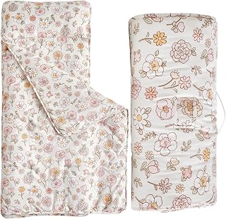 Toddler Nap Mat with Removable Pillow,Ultra Soft Slumber Bags for Girls,Kids Sleeping Bags with Roll Up Design, Perfect for Preschool,Daycare,Kindergarten