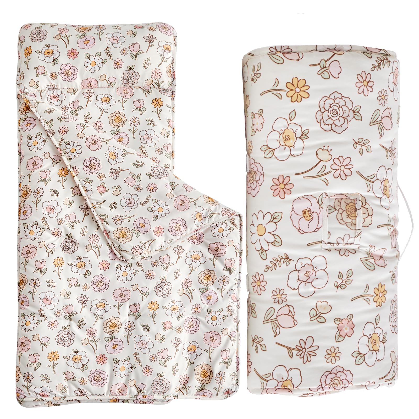 Toddler Nap Mat with Removable Pillow,Ultra Soft Slumber Bags for Girls,Kids Sle