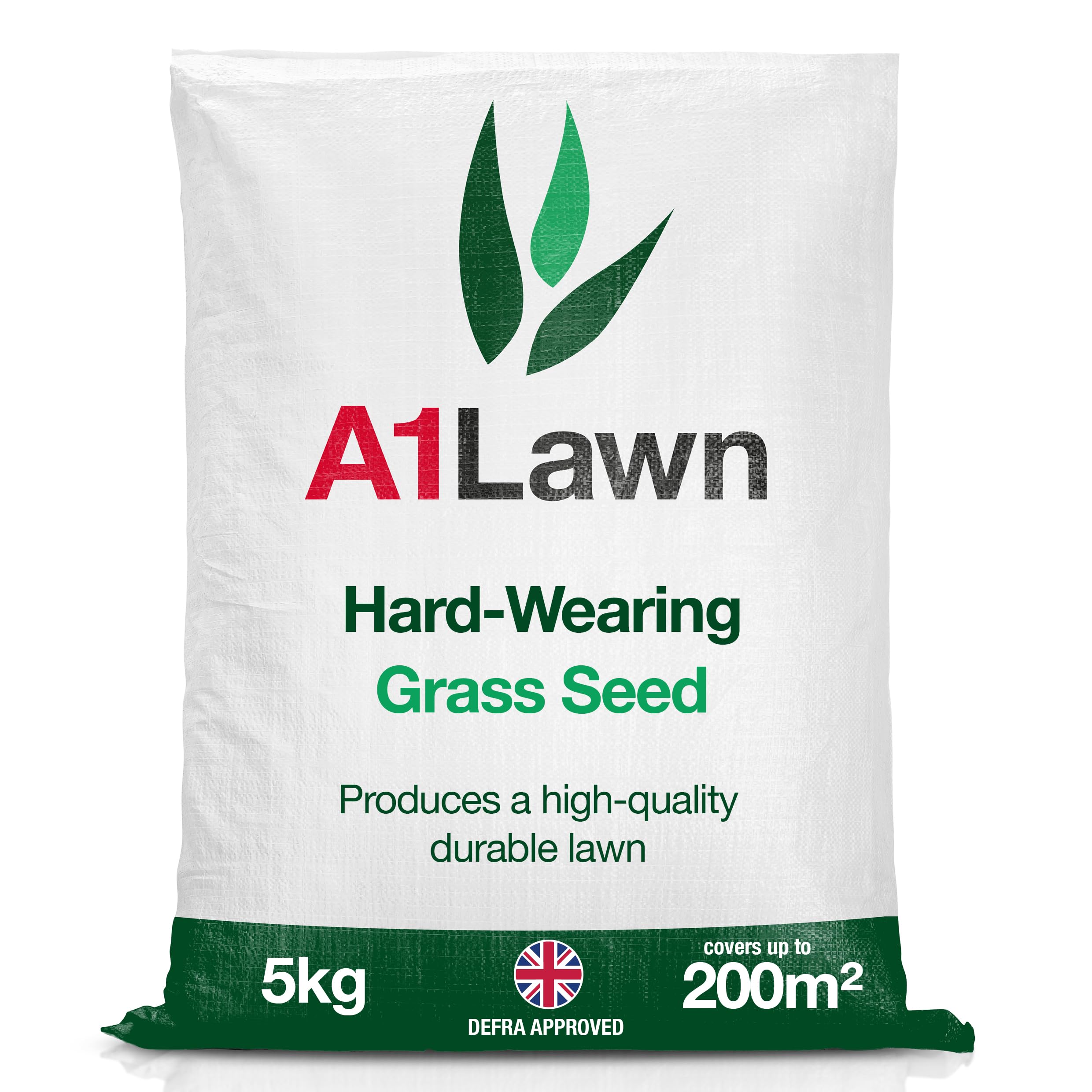 A1 Lawn Hard Wearing Grass Seed, Fast Growing, Pet & Child Friendly | 5kg, DEFRA