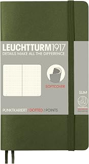 Leuchturm Notebook A6 Dot Squared, Soft Cover, Army 349288