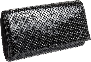 Jessica McClintock Metal Mesh Evening Clutch Bag (11.5 x 19 x 2 cm, Shoulder Chain Included)