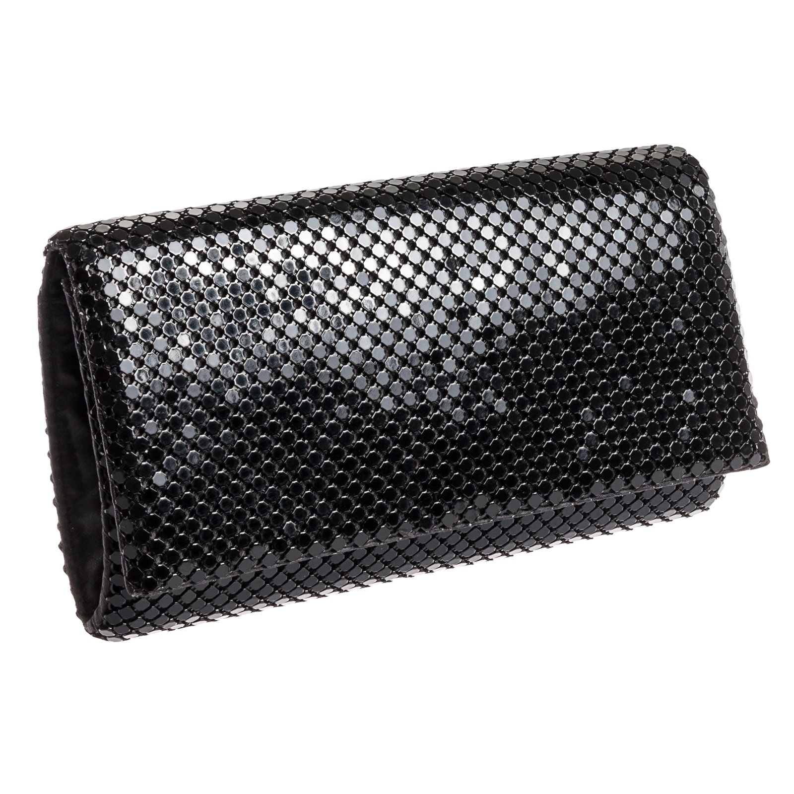 Jessica McClintock Metal Mesh Evening Clutch Bag (11.5 x 19 x 2 cm, Shoulder Cha