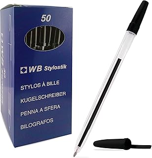 Stylostik Black Pens Pack of 50 Biros