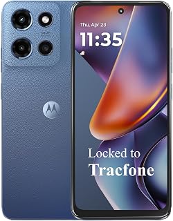 Tracfone Motorola Moto G 2025, 64GB, Saphire Blue (Locked to | Prepaid Smartphone- 6.6" 120Hz Display, 5G , 50MP Quad Pixel Camera, Long-Lasting Battery