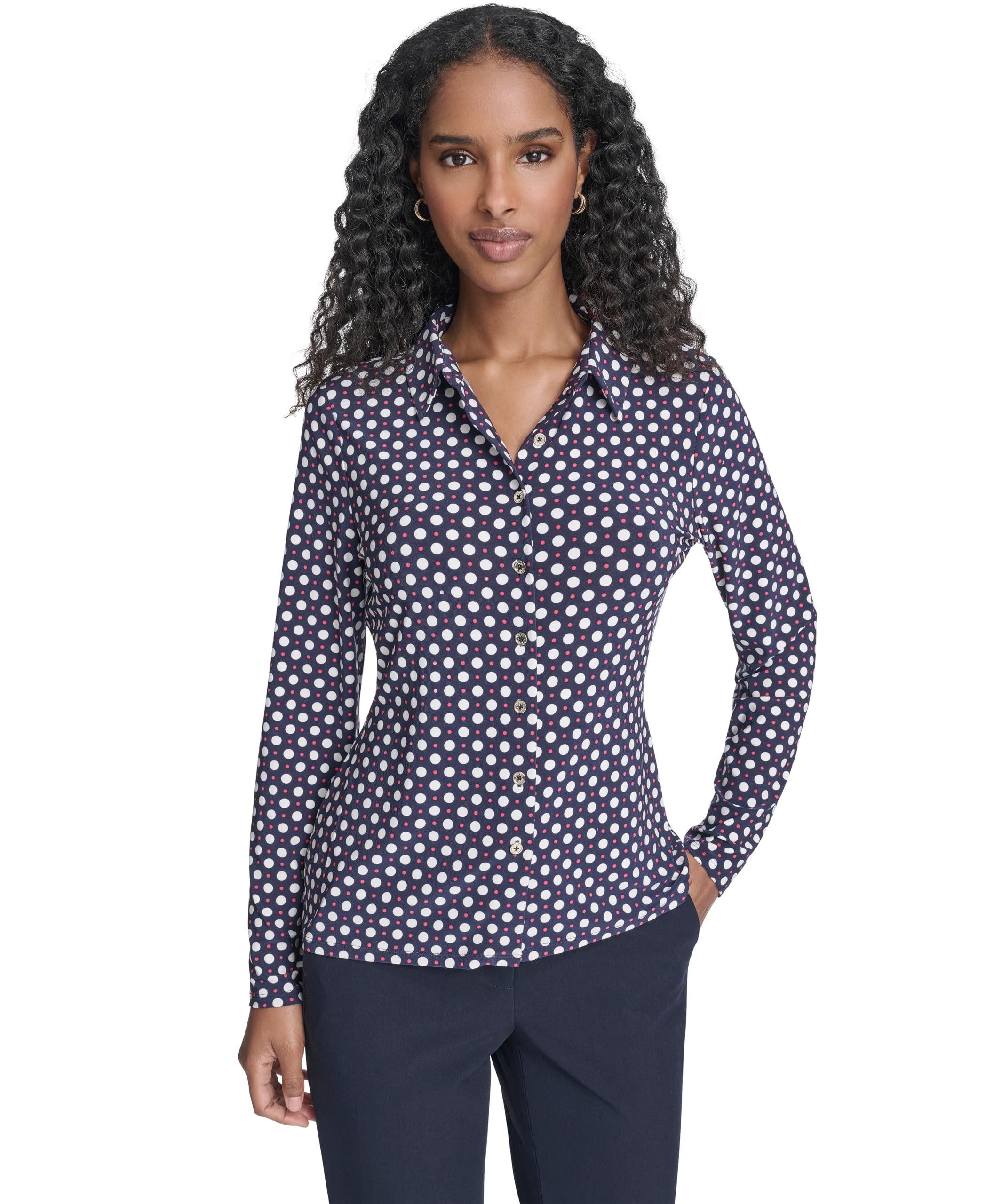 Tommy Hilfiger Women's Soft Work Top Long Sleeve Knit Top