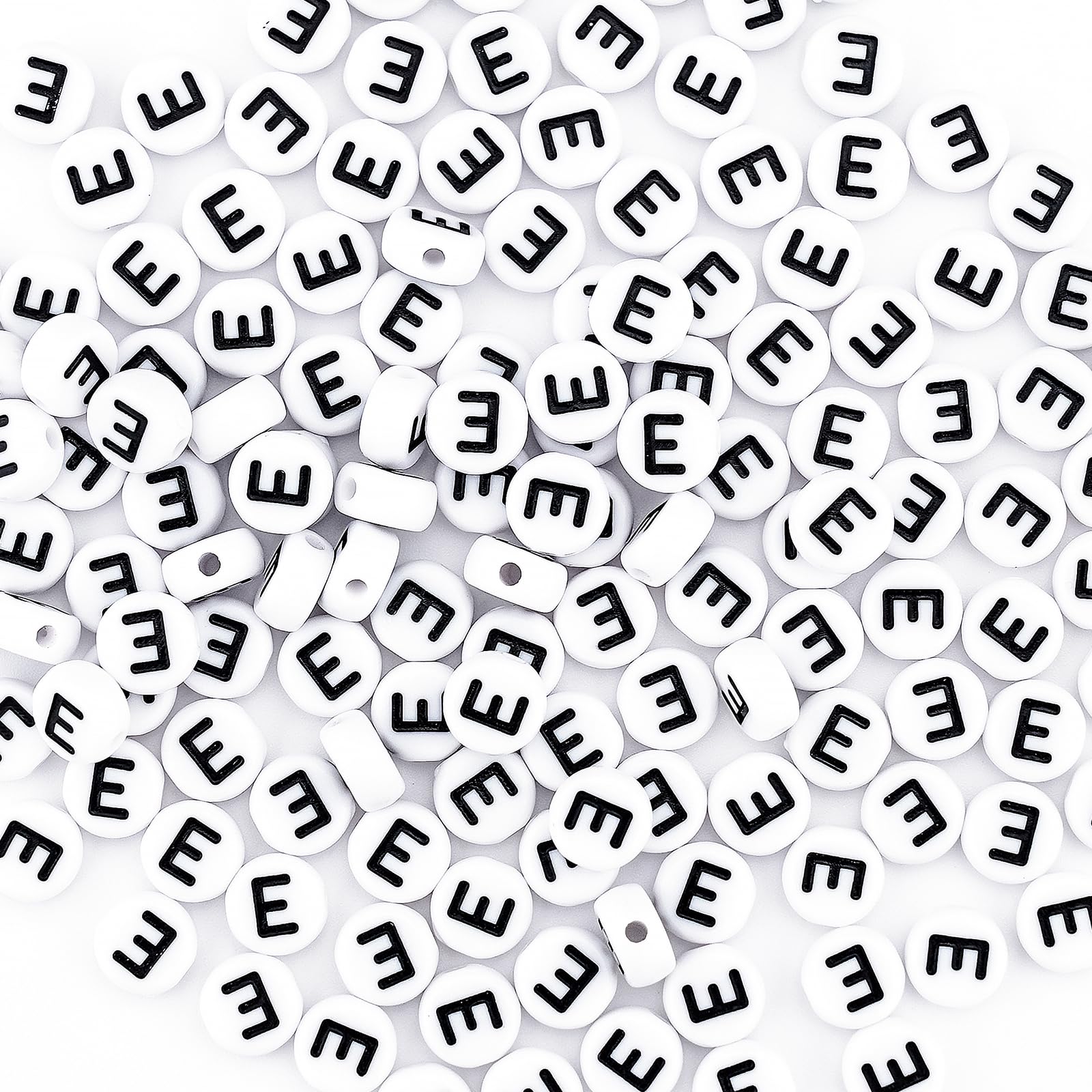 Sunrica 300Pcs Vowel Letter Pony Beads for Friendship Bracelets Making 4X7mm Ind