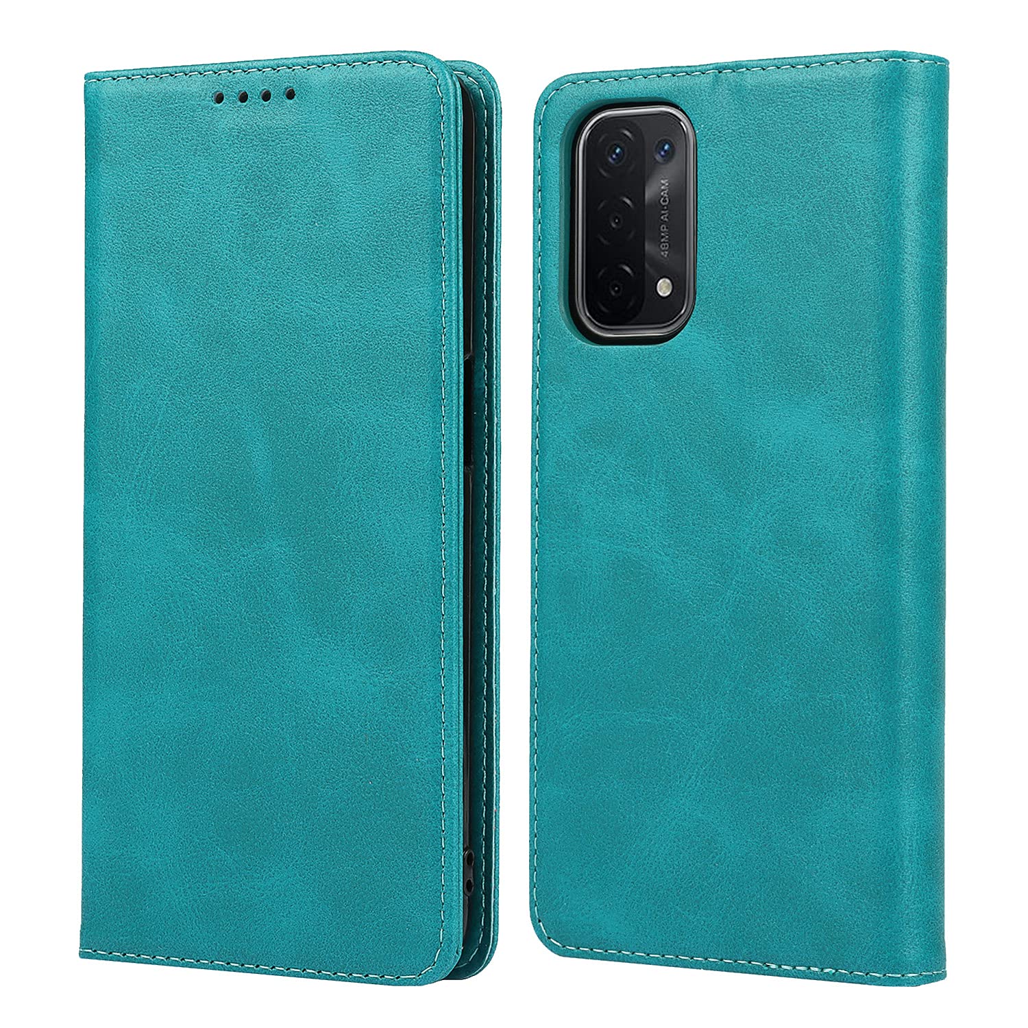 【Hamany】対応 oppo A54 5G ケース 手帳型 オッポa54 ケース カード収納 OPG02 カバー -ファッションスカイブルー