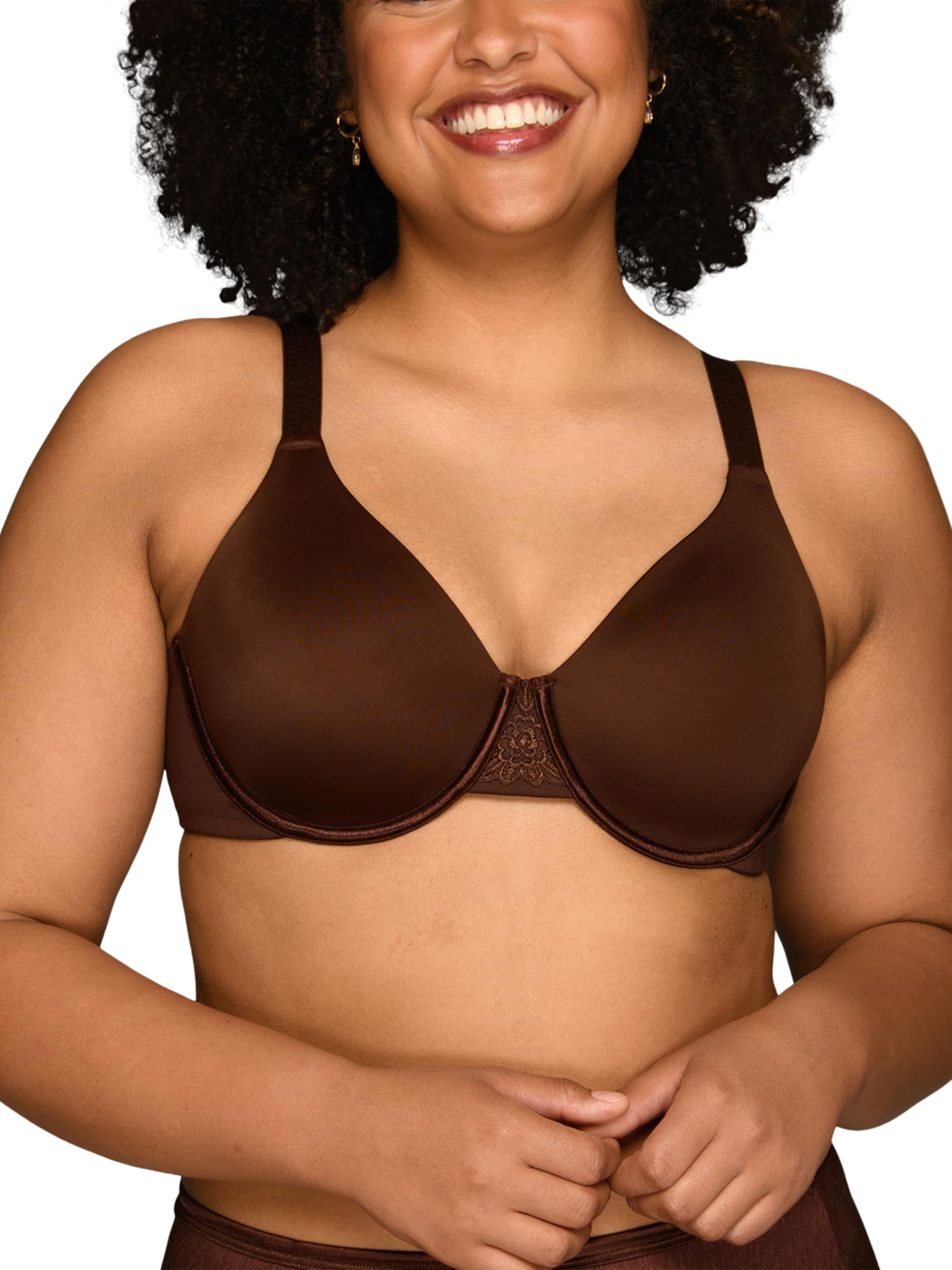 Vanity Fair Women's Full Figure Beauty Back Smoothing Bra, 4 Way Stretch Fabric,