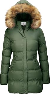 WenVen Women's Winter Thickened Long Puffer Coat Warm Parka Jacket