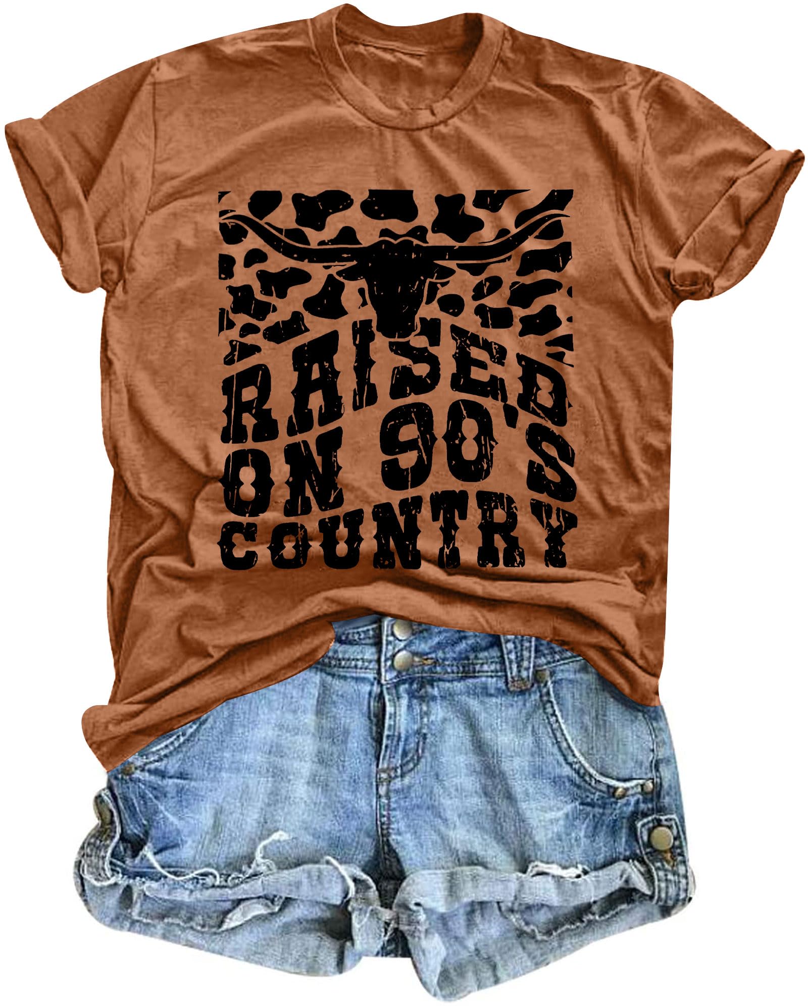Raised on 90s Country Shirt Womens Western Country Concert Outfit