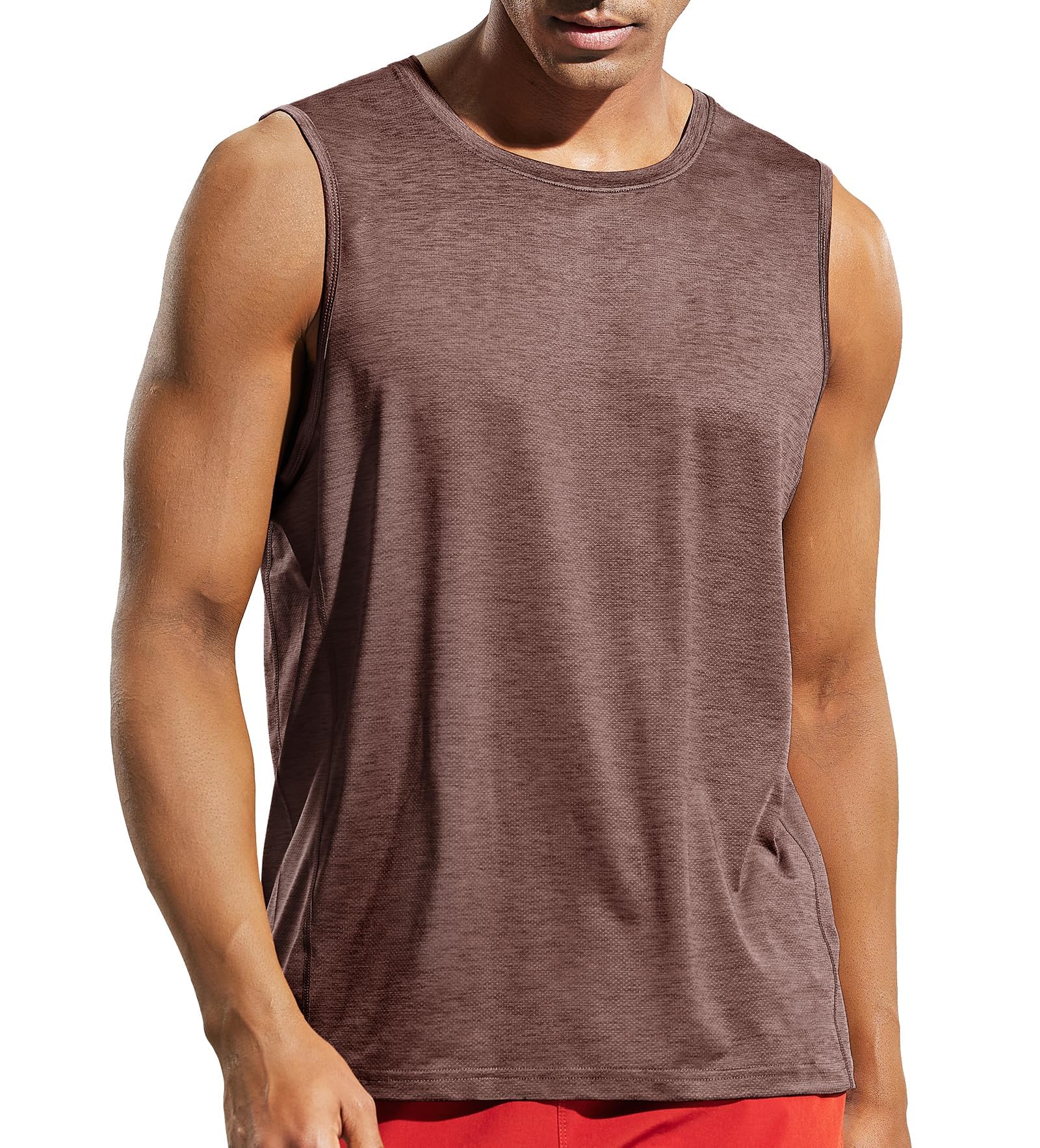 MIER Mens Sleeveless Tank Top Dry Fit Training Muscle Tee Shirt for Running, Ath