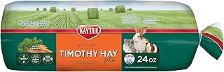 Kaytee All Natural Timothy Hay Plus Carrots for Guinea Pig & Rabbit | Digestive support. Guinea pig hay with carrots. Rabbit hay, long-strand, non GMO