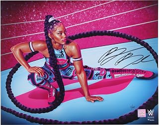 Bianca Belair WWE Autographed 16" x 20" Photo Print - Art by Brian Konnick - Limited Edition of 50 - Autographed Wrestling Cards