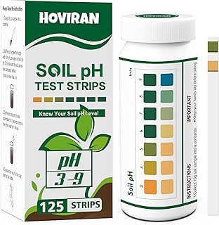Soil pH Test Kit-125 Soil pH Test Strips (3-9 Range) for Gardens Lawns | Quick & Accurate Soil Testing Paper for Grass Flower Vegetable Compost Plants