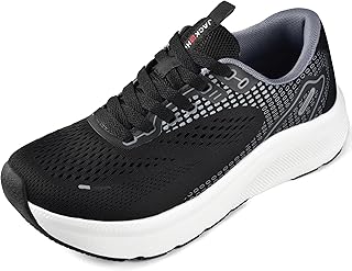 JACKSHIBO Wide Toe Box Shoes for Men Arch Support Shoes Wide Width Sneakers for Running Walking Athletic Tennis Orthopedic Plantar Fasciitis Workout with Thick Cushioned Zero Drop Sole
