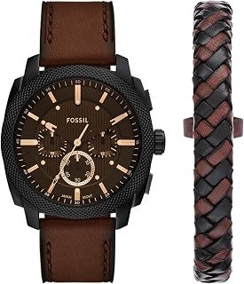 Fossil Men's Machine Chronograph Stainless Steel Watch, Silver/Black