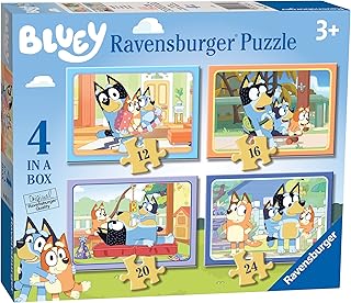 Ravensburger Children Puzzles Bluey 4 in a Box - Ages 3+