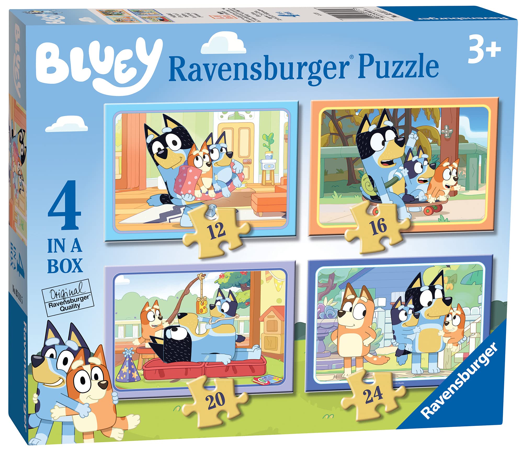 Ravensburger Children Puzzles Bluey 4 in a Box - Ages 3+