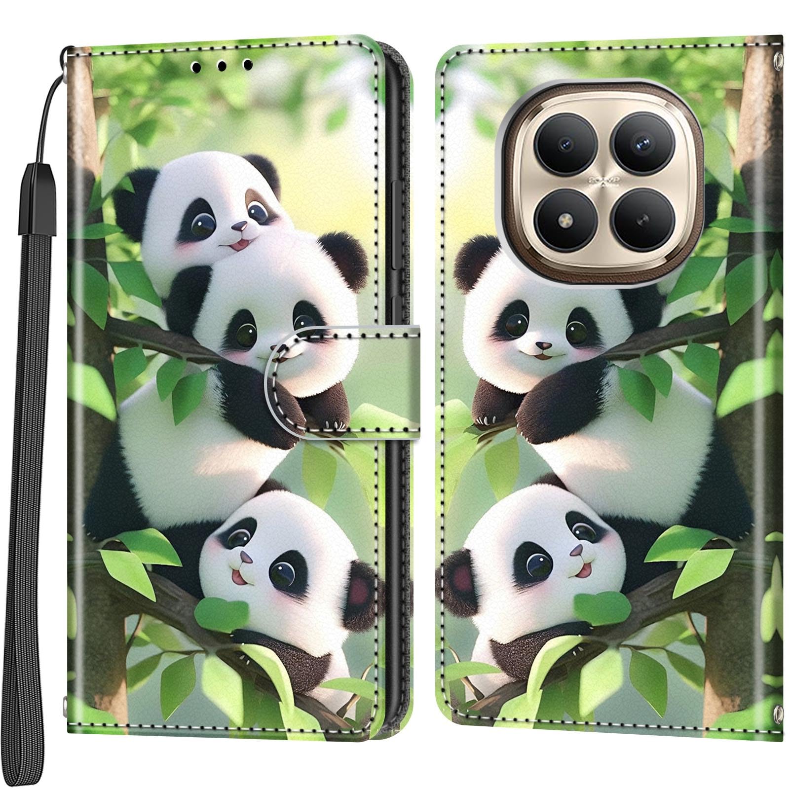 Cover for Xiaomi Redmi Note 15 Pro Plus 5G PU Leather Case [Kickstand] [Magnetic