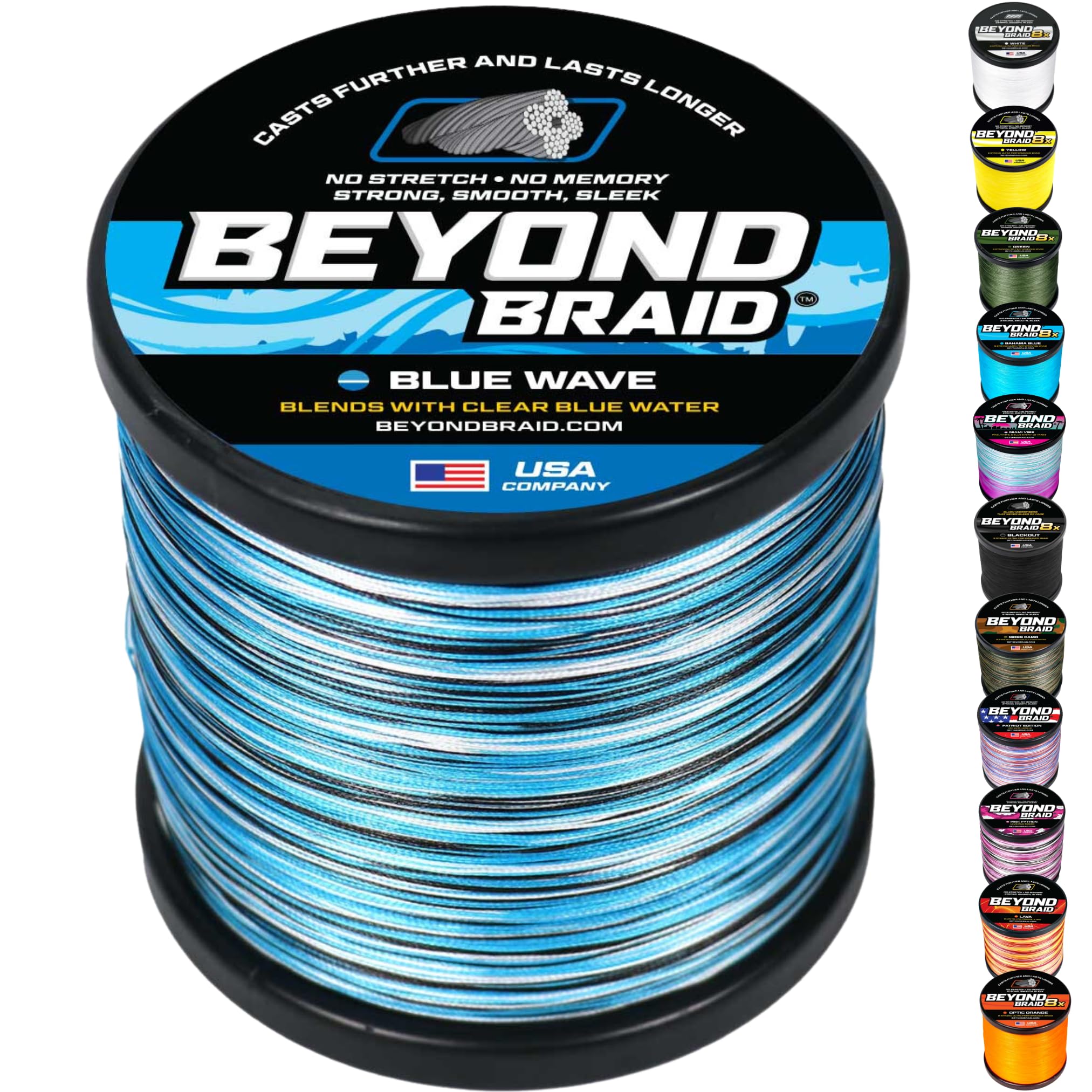 Beyond Braid Braided Fishing Line -Super Strong - Abrasion Resistant - No Stretc