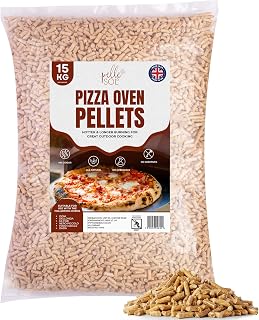 Pelle & Sol Wood Pellets 15kg - Premium Fuel for Pizza Ovens, Grills & BBQs | High Heat Output, Easy-Light Cooking Pellets for Pellet Smokers and Outdoor Grilling, Bagged for Easy Storage and Handling