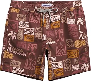 maamgic Men's 4-Way Stretch Vintage Elastic Quick Drying Swimsuit with Mesh