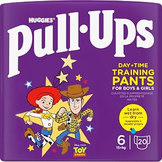 Huggies Pull-Ups, Trainers Day Nappy Pants for 2-4 Years, Size 6-7 Pull Up Nappies (40 Pants) - Potty Training Pants for Easy Toilet Training - Learn Wet from Dry