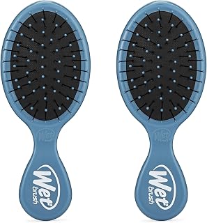 Wet Brush Mini Detangler Hair Brush, Elemental Blue, Detangling Travel Hairbrush, Ultra-Soft IntelliFlex Bristles Glide Through Tangles with Ease, Pain-Free, All Hair Types